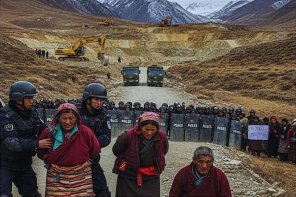 تبت میں چینی دباو تیز: غیر قانونی سونے کی کان کنی کے خلاف احتجاج کرنے پر گھر گھر چھاپے، 80 تبتی گرفتار