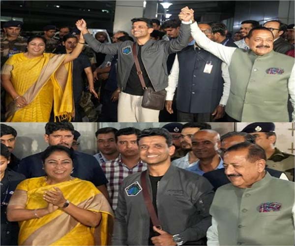 خلائی جنگجو شوبھانشو شکلا کی بھارت واپسی، دہلی میں شانداراستقبال، جانیں کب پہنچیں گےلکھنو؟