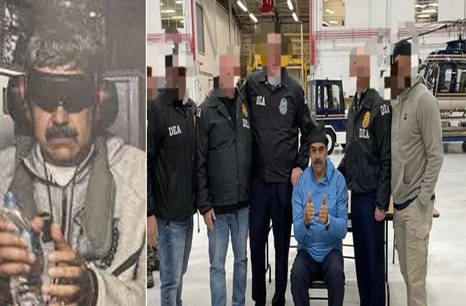 آنکھوں پر پٹی، ہاتھوں میں ہتھکڑی اور لنگڑاتی چال: امریکی گرفت میں کچھ اس حال میں دِکھے مادورو، کیا پیٹ - پیٹ کر لائے گئے مین ہٹن؟ (ویڈیو)