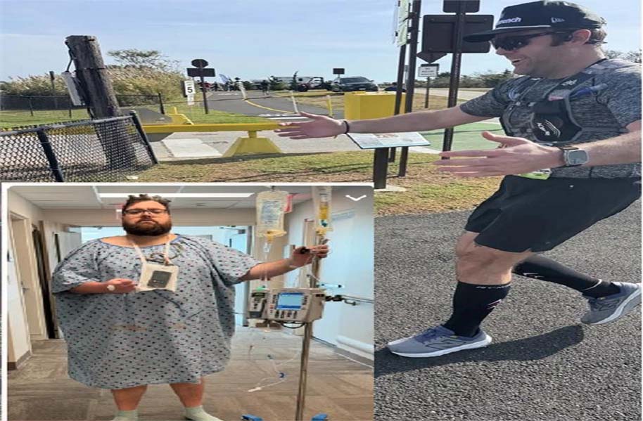 بیٹے کی خوشی کے لیے 98 کلو وزن کم کیا، ٹرائتھلون میں بھی جیتاتمغہ