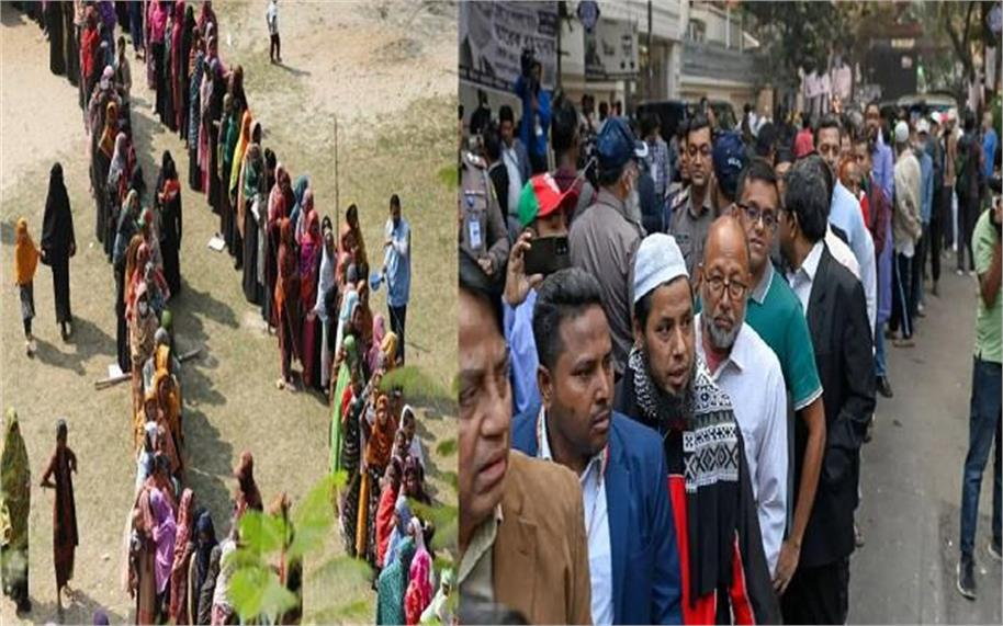 بنگلہ دیش میں انتخابات آخری امید، تشدد باوجود ووٹنگ مراکز پر لگی لمبی قطاریں، کئی مقامات پر ہنگامہ