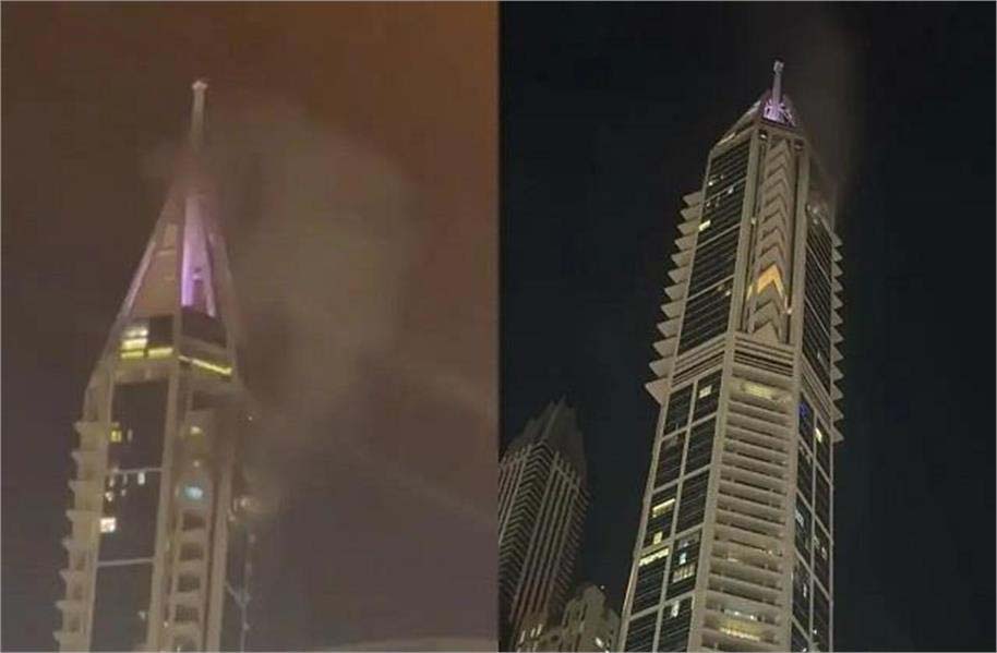 ایران نے پھر بنایا دبئی کو نشانہ، مرینا ٹاور سے اٹھتا دکھائی دیا دھواں، ویڈیو وائرل