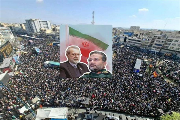 ایران میں غم - طاقت کا ایک ساتھ مظاہرہ:لاریجانی اور سلیمانی کوشاندارآخری وداع، دنیا کوسخت پیغام( ویڈ